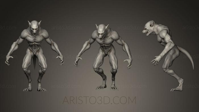 Figurines heroes, monsters and demons (STKM_0266) 3D model for CNC machine
